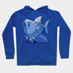 Shark - baby blue Hoodie